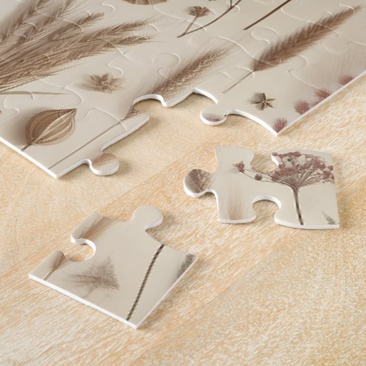 Antikes Herbarium gepresste Blumen Botanik-Puzzle Puzzle (Seite)
