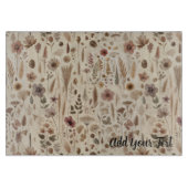 Antikes Herbarium gepresste Blumen Botanik Schneidebrett (Vorderseite)