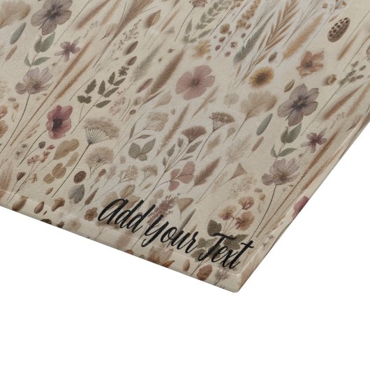 Antikes Herbarium gepresste Blumen Botanik Schneidebrett (Ecke)
