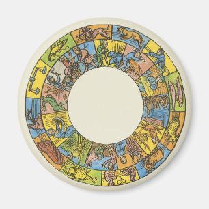Antikes Himmelsgewölbe, Astrologisches Zodiakrad Magnet