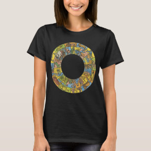 Antikes Himmelsgewölbe, astrologisches Zodiakrad T-Shirt