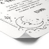 Antikes Himmlisches Wüstenhochzeitsmenü Poster (Ecke)