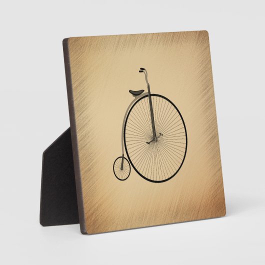 Antikes Hochrad-Fahrrad Rustikal Fotoplatte (Vorderseite)