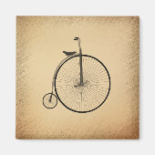 Antikes Hochrad-Fahrrad Rustikal Magnet (Vorne)