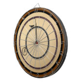 Antikes Hochrad-Fahrrad Rustikale Regulierung Dartscheibe (Vorderseite rechts)