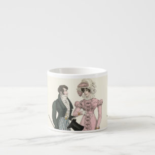 Antikes Hochzeitspaar 1823 Mann Frau Mode Espressotasse