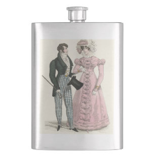 Antikes Hochzeitspaar 1823 Mann Frau Mode Flachmann