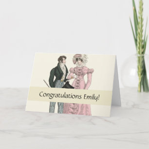 Antikes Hochzeitspaar 1823 Mann Frau Mode Karte