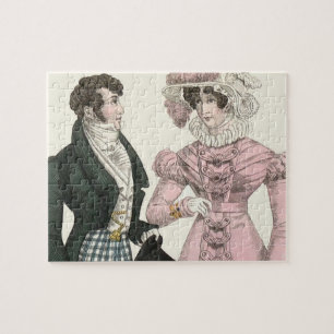 Antikes Hochzeitspaar 1823 Mann Frau Mode Puzzle