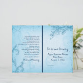 Antikes Hochzeitsprogramm mit Wasserfarben und Bla (Stehend Vorderseite)