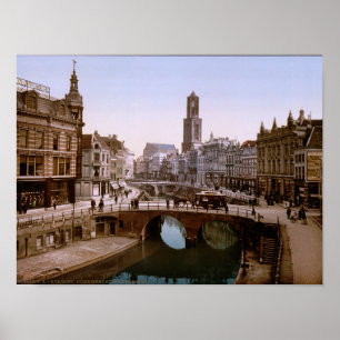Antikes Holland, Oude Gracht Bakkerburg, Utrecht Poster