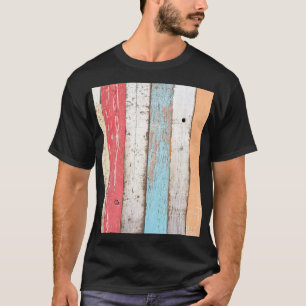 Antikes Holz: Mehrfarbige rissige Textur. T-Shirt