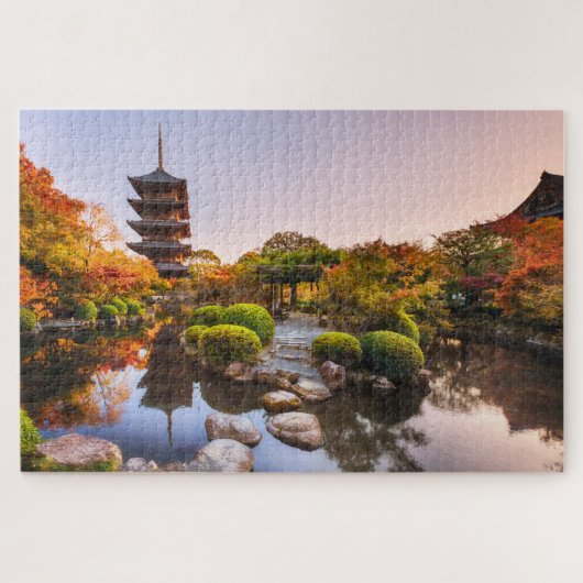 Antikes Holz Pagoda to ji Tempel Kyoto Japan Puzzle (Horizontal)