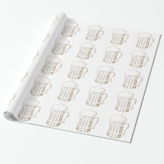 Antikes Holzbierglas Geschenkpapier