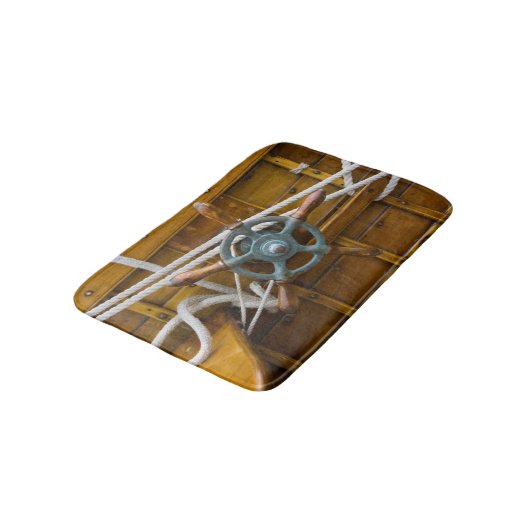 Antikes hölzernes Boot Badematte (Schrägansicht)