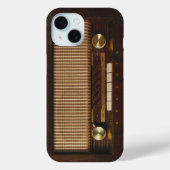 Antikes Holzradio Case-Mate iPhone Hülle (Rückseite)