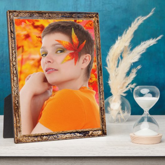 Antikes Holzrahmen-Design ergänzen Foto Plaque Fotoplatte (Seite)