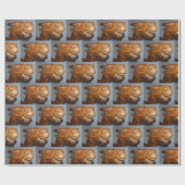 Antikes Holzrockpferd Geschenkpapier (Flach)