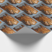 Antikes Holzrockpferd Geschenkpapier (Ecke)