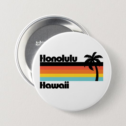 Antikes Honolulu Hawaii Button (Vorne & Hinten)