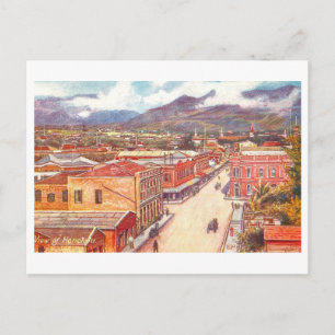Antikes Honolulu, Hawaii Postkarte