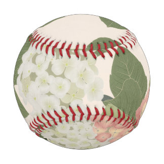 Antikes Hortensien-Blumenmuster Baseball