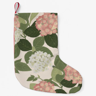 Antikes Hortensien-Blumenmuster Kleiner Weihnachtsstrumpf