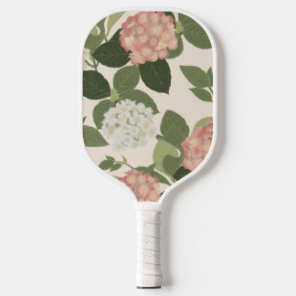 Antikes Hortensien-Blumenmuster Pickleball Schläger