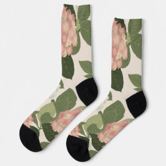 Antikes Hortensien-Blumenmuster Socken