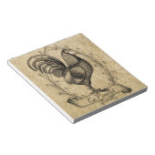 Antikes Hühner-Burlap Notizblock (angewinkelt)