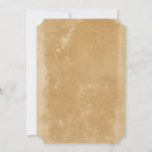 Antikes Imitat Perchment Textur Einfache Hochzeit Einladung (Rückseite)