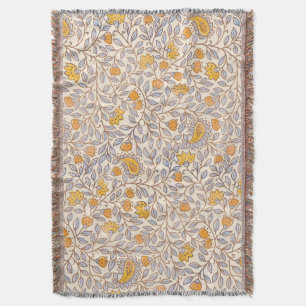 Antikes indisches Blockdruck-Blumenmuster Decke