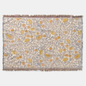 Antikes indisches Blockdruck-Blumenmuster Decke (Vorderseite)