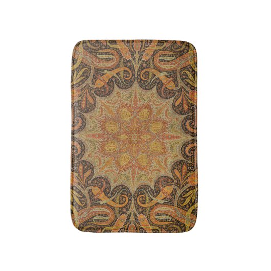 Antikes indisches Boteh Muster Badematte (Vorderseite Vertikal)