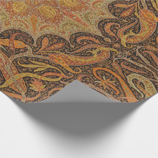 Antikes indisches Boteh Muster Geschenkpapier (Ecke)