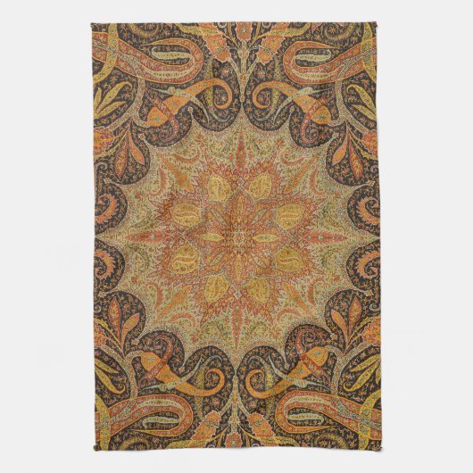 Antikes indisches Boteh Muster Geschirrtuch (Vertikal)