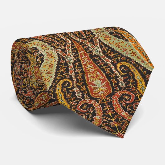 Antikes indisches Boteh Muster Krawatte (Gerollt)