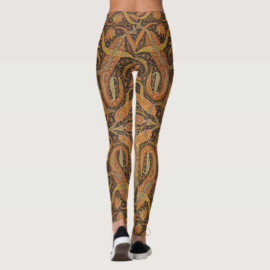 Antikes indisches Boteh Muster Leggings (Rückseite)