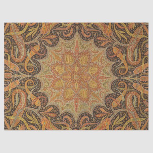 Antikes indisches Boteh Muster Seidenpapier (Vorderseite)