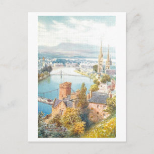 Antikes Inverness von Castle Hill, Schottland Postkarte