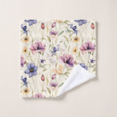 Antikes Iris-Blumenmuster Badhandtuch Set (Waschlappen)