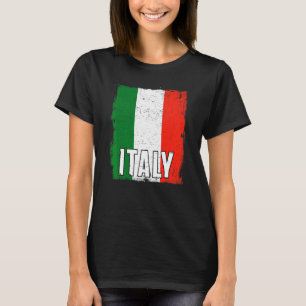 Antikes Italien-Flagge-Erbe-Wurzeln Italienischer  T-Shirt