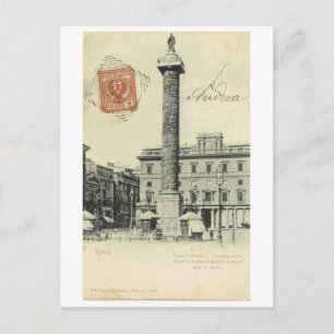 Antikes Italien, Rom Piazza Colonna, 1901 Postkarte