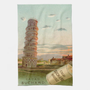 Antikes Italien Schiefer Turm von Pisa Geschirrtuch