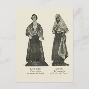 Antikes Italien, Sizilien, Traditionelle Tracht Postkarte