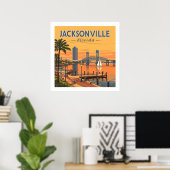 Antikes Jacksonville Florida Poster (Heimbüro)