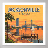 Antikes Jacksonville Florida Poster (Vorne)