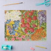 Antikes Jahrbuch-Blumen-Seidenpapier Seidenpapier (Basteln)