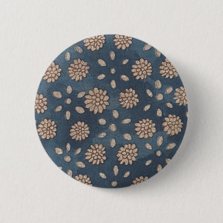 Antikes japanisches Blumenstoff 147 Button