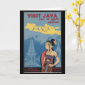 Antikes Java Indonesien Karte (Gelbe Blume)